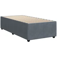 VidaXL Bettgestell ohne Matratze Dunkelgrau 90x190 cm Samt