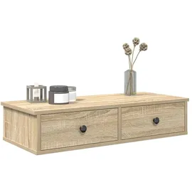 vidaXL Wandregal mit Schubladen 80 x 34 x 17 cm Braun