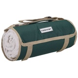 Outdoordecke Picknickdecke 125x150 cm beschichtete Unterseite, anndora, wasserabweisend - schnell zusammenrollar - praktischer Trageriemen beige|grün