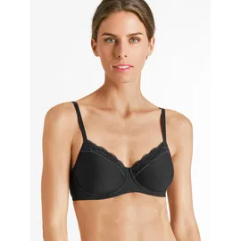 Hanro Cotton Lace Schalen-BH Schwarz 75B