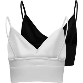 Only ONLVICKY Bustier schwarz/weiß S