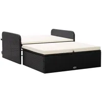 vidaXL Garten-Lounge-Set 2-tlg. schwarz 46078