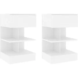 vidaXL Nachtschrank 2 Stk. 40 x 35 x 65 cm Weiß