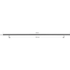 Wiltec Handlaufset Wandhalter 200 cm Edelstahl