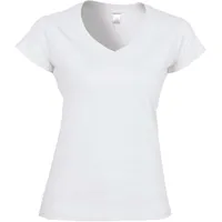 Gildan Damen V-Neck T-Shirt \64V00L\" white M"