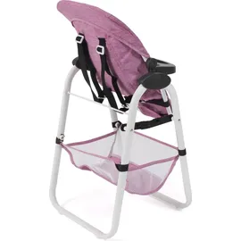 Bayer Chic 2000 Puppenhochstuhl, Hochstuhl für Puppen, Puppenmöbel, Puppenzubehör, Jeans pink 655-62,