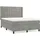 vidaXL Boxspringbett 140 x 200 cm Hellgrau