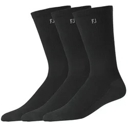 Footjoy ProDry LW Golf Herrensocken Crew 3er Pack schwarz