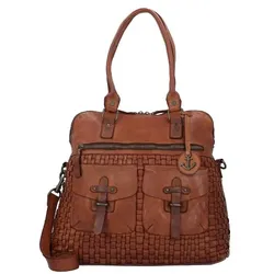 Harbour 2nd Urban Poets Schultertasche Leder 29 cm  braun