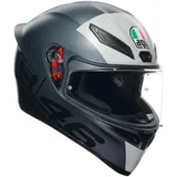 AGV K1 S Limit 46 Integralhelm - Matt Grau/Weiß/Schwarz / S