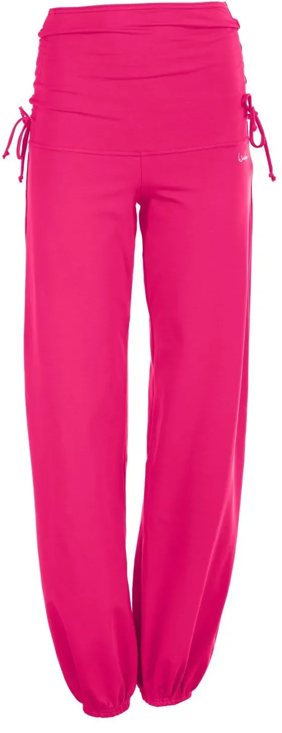 Sporthose WINSHAPE "WH1", Damen, Gr. XL, Normalgrößen, pink, 90% Baumwolle, 10% Elasthan, Hosen, mit seitlicher Raffung