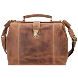 Greenburry Vintage Handtasche Leder 32 cm brown