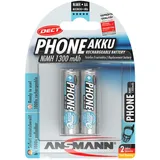 Ansmann NiMH-Akku Mignon 1300mAh DECT 2er Blister