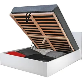 Weber Industries Bettkasten MADRID / Bett 140x190 - Weiß - Weiß