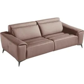 Egoitaliano "Suzette, Designsofa mit elektrischen Komfortfunktionen, edel & bequem", inkl. 2 elektronischer Relaxfunktionen, Rücken- und Fußteilfunktion grün