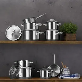 WMF Gourmet Plus Topf-Set 5-tlg. 3 x Fleischtopf + Bratentopf + Stielkasserolle