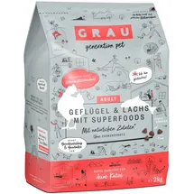 Grau Trockenfutter Geflügel & Lachs mit Superfoods 2 x 2 kg