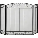 Homcom Kaminschutzgitter, - 105 x 80,5 cm, Schwarz