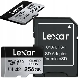 Lexar Professional Silver Plus 256 GB, microSDXC, U3, UHS-I, 205MB/s MicroSD