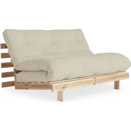 Karup Roots Schlafsofa, Gästebett, Sofa inkl. Futonmatratze«, Liegefläche 90/140/160 x200 cm, FSC® zertifizierte Kiefer beige