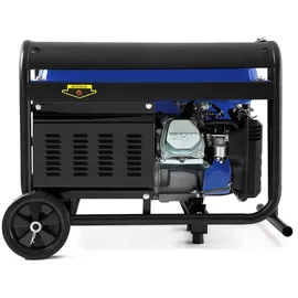 Eberth 2200 Watt Notstromaggregat Stromerzeuger Stromaggregat mit Fahrwerk, 5,5 PS Benzinmotor, 4-Takt, 1-Phase, 2x 230V, 1x 12V, automatischer Voltregler AVR, Ölmangelsicherung, Tankanzeige