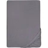 biberna 0012344 Frottee-Stretch 90 x 190 - 100 x 200 cm silber/grau