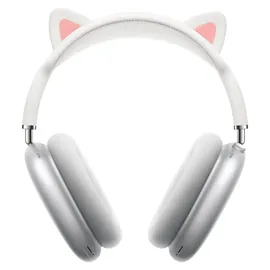 kwmobile Katzenohren Kopfband Abdeckung kompatibel mit Apple AirPods Max - Cat Ear Stirnband Polster - Kopfhörer Aufsatz in Weiß Pink