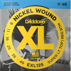 D'Addario EXL125 Super Light Top/Regular Bottom