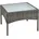 Polyrattan Beistelltisch 58 x 58 x 42 cm Grau