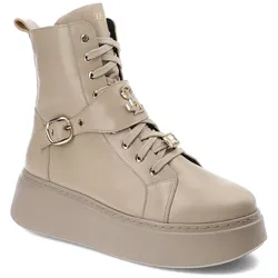 Beige Sneakers Libero Gefütterte Damenschuhe, 39