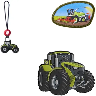 Step By Step Magic Mags Tractor Jimmy, 3-teilig, 2 Magnet-Applikationen und 1 Anhänger, Landwirtschaft, passend zum Schulranzen oder Vorschulrucksack