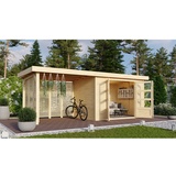 Karibu Gartenhaus »Askola«, BxT: 591.5 x 238 cm (Aufstellmaße), Flachdach - beige