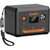 POWKEY Tragbare Powerstation 30000mAh 96Wh LiFePO4 100W USB-C LED-Licht