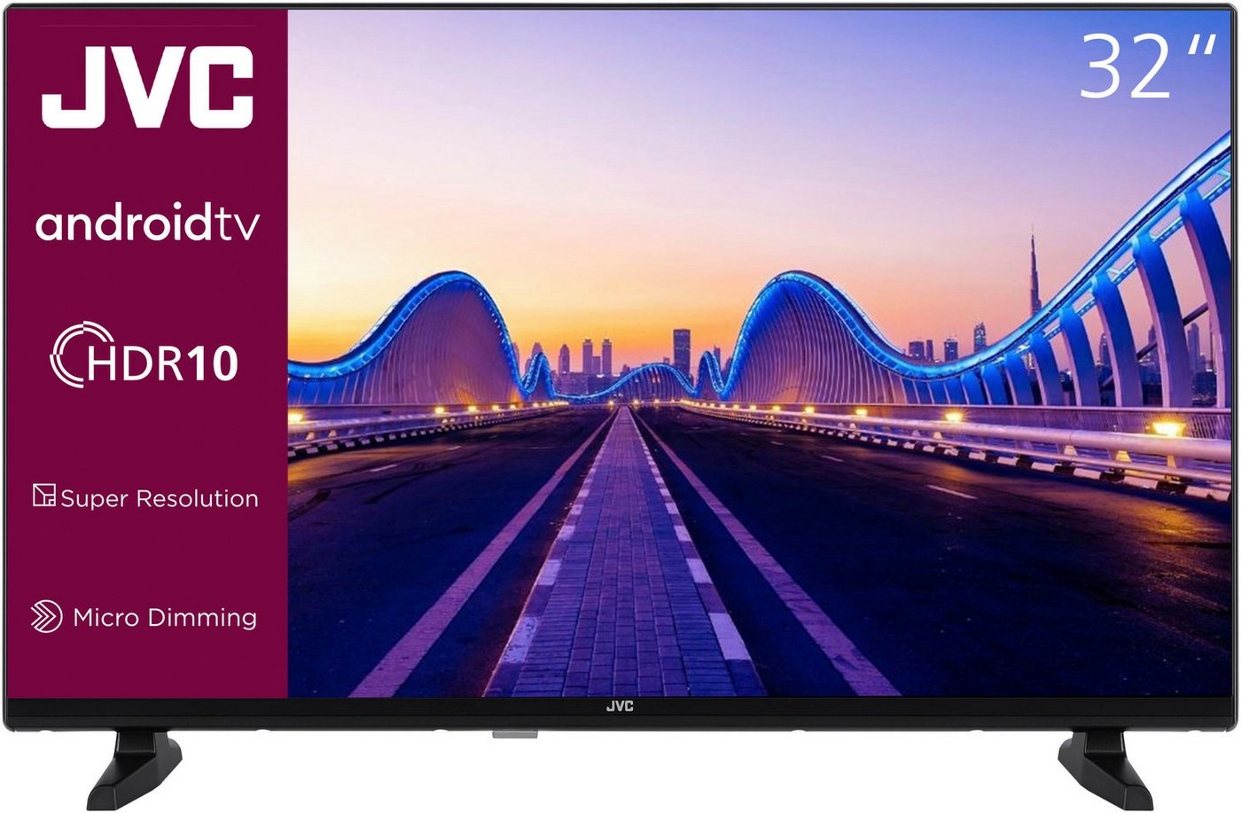 JVC LT-32VAH3355 LCD-LED Fernseher (80 cm/32 Zoll, HD, Android TV, Smart-TV) schwarz