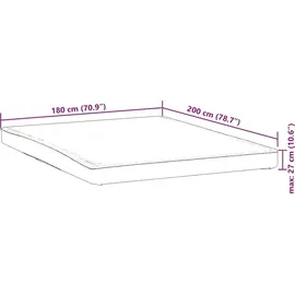 vidaXL Matratzenschoner Weiß 180x200 cm Wasserdicht