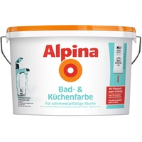 Alpina 5 L. &10 L. weiße Wandfarben für Innen, verschiedene Eigenschaften (5 Liter, Alpina Bad- & Küchenfarbe - für schimmelanfällige Räume)