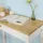 SoBuy Bartisch 95 x 40,01 x 107,01 cm Weiß
