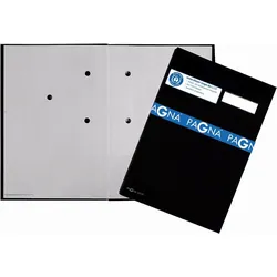 Pagna Unterschriftsmappe 20 Fächer Leinen schwarz