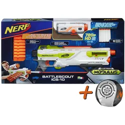 Hasbro B1756EU40 - Nerf - N-Strike Elite Modulus »Battlescout ICS- 10« + Neopren Wasserspaßball