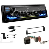 JVC KD-X472DBT 1-DIN Digital Autoradio mit Bluetooth DAB+ inkl. Einbauset für Citroen Xsara + Picasso