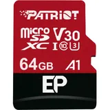 Patriot microSDXC 64GB Class 10 UHS-I V30 + SD-Adapter