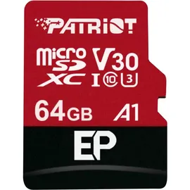 Patriot microSDXC 64GB Class 10 UHS-I V30 + SD-Adapter