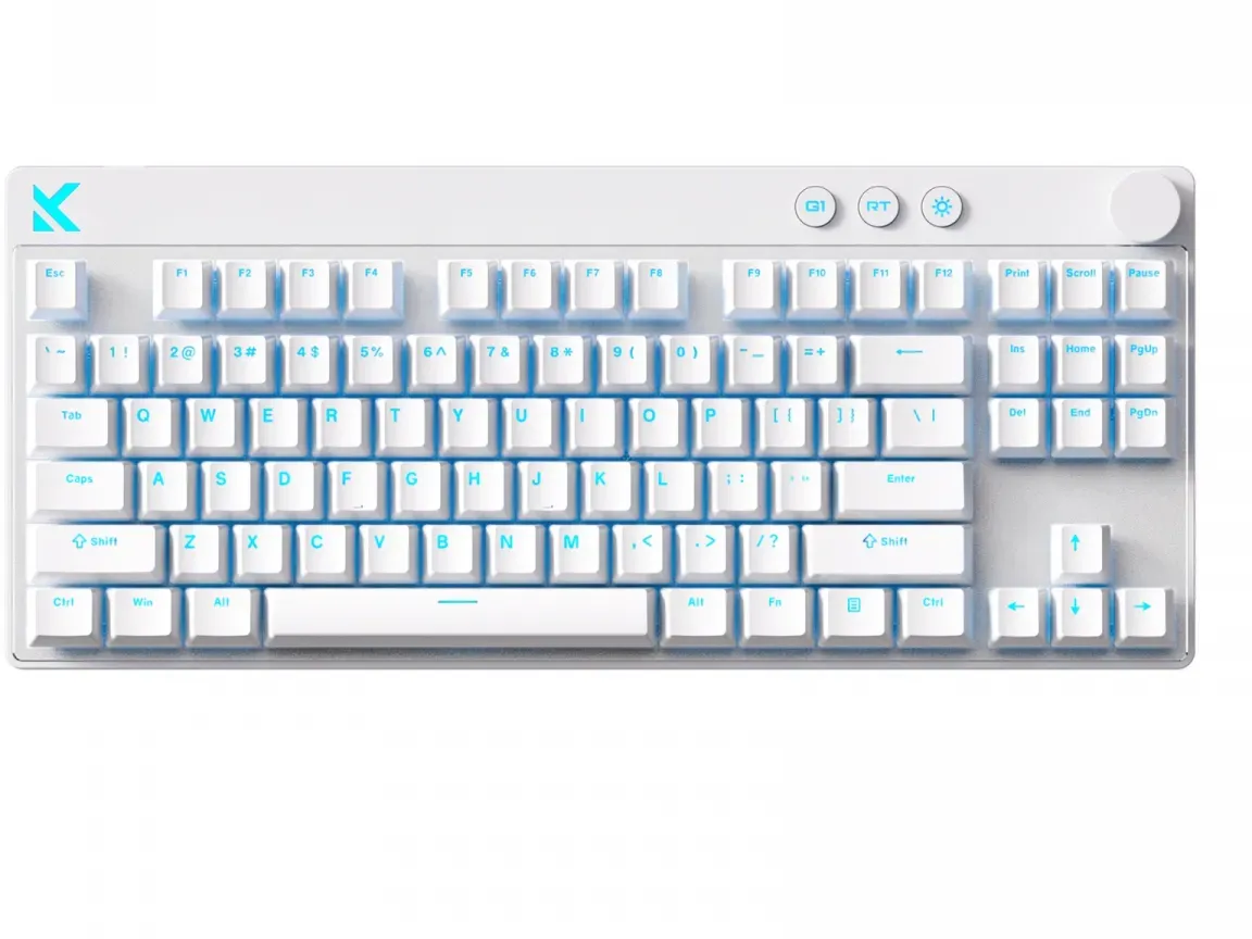 MCHOSE Mix 87 Hall Effekt Magnetische Gaming Tastatur ANSI - Weiß
