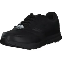 SKECHERS Nampa Sneaker, Black Synthetic Pu, 39.5