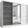 A&J MöbelLand Schiebetürenschrank AURELIA 1 200 x 215 x 59,5 cm Grau/Weiß