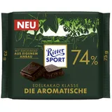 Ritter Sport Ritter-Sport Tafelschokolade Edelkakao Klasse Die Aromatische, 74% Kakaogehalt, 75 g