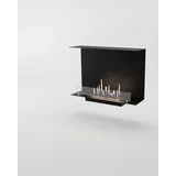 GLOW FIRE Ethanol Kamin Einsatz 'C Side ' | Ethanolkamineinsatz mit 3 Std. Brenndauer und 2 KW Heizleistung | BxHxT: 84x56,8x24 cm - Schwarz