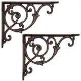 Wandwinkel Winkel Wandhalter Bücherregal Regalträger Set Gusseisen Andalucia Antik Stil Moritz SL-59-BR