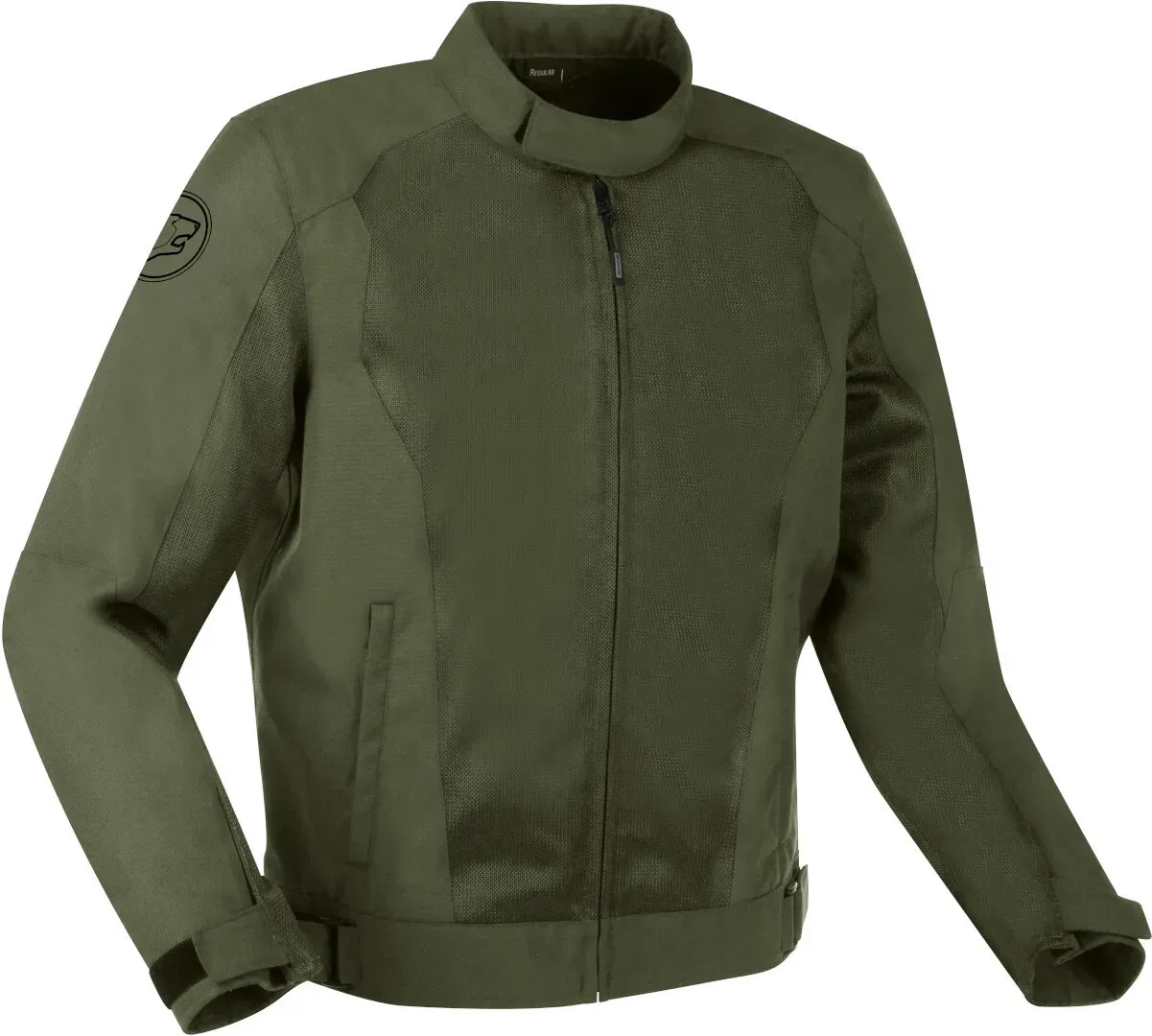 Bering Nelson Motorfiets textiel jas, groen-bruin, M Voorman