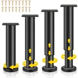 [NIEMALS VERWENDET] Möbelfüße Verstellbar, 4 Stück Möbelfüße Höhenverstellbar Füße für Möbelfüße Schwarz, Verstellbare Füße Metall für Möbel mit